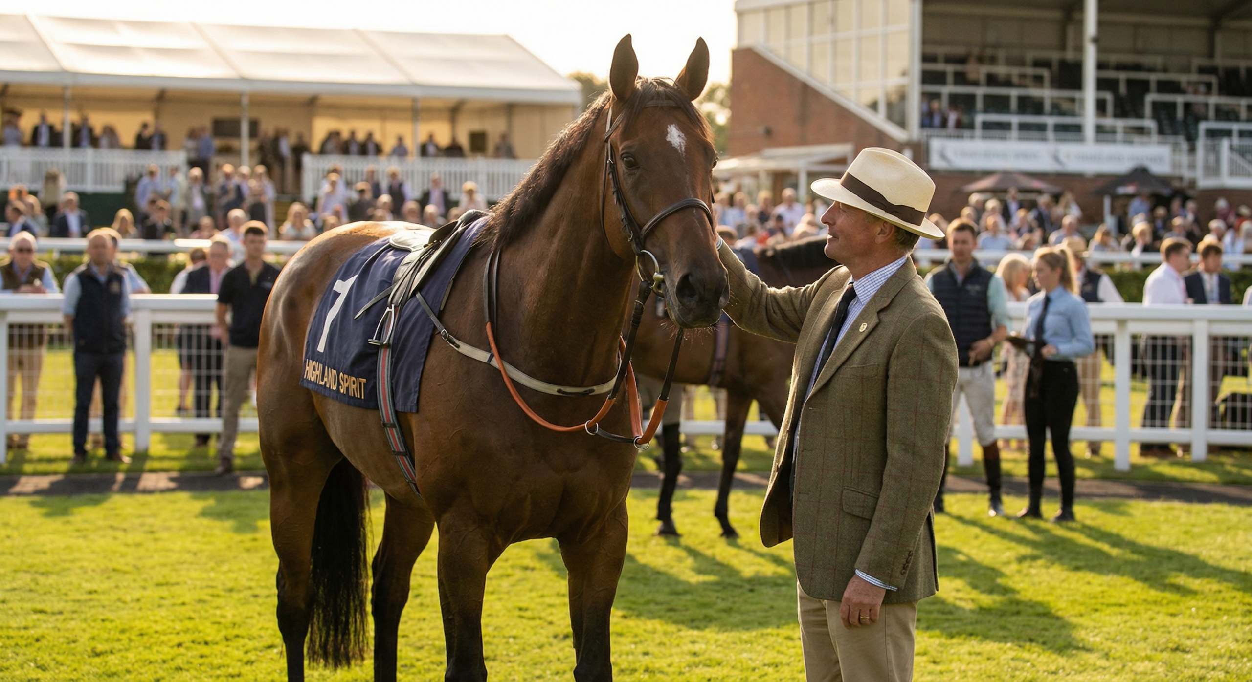 Owner in paddock on race day