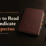 Oxblood horse sale catalogue with colored page tabs and a bidder's paddle on dark oak; syndicate prospectus guide