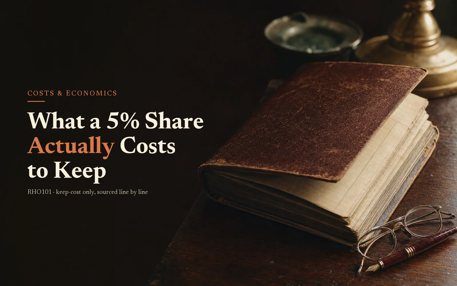 What a 5%, 10%, or 25% Racehorse Share Actually Costs to Keep (Sourced Component Math)